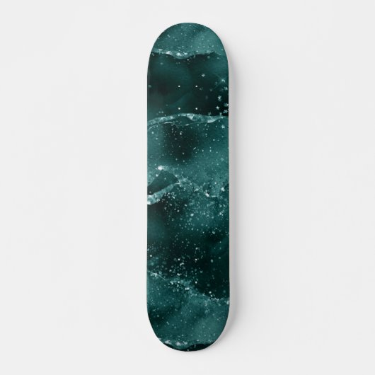Skateboard Moody Agate | Turquoise Vert Malachite Riche Joyau (Devant)