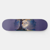 Skateboard Moonlit Dreamer - Serene Night Sky (Horz)