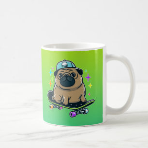 skateboard-mopshond koffiemok