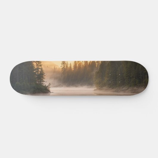 Skateboard Morning Mist on River in the Pines (Horz)
