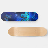 Skateboard Morpho Butterfly in the Dark Background (Horz)