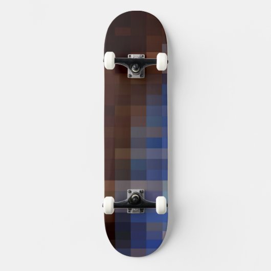 Skateboard Mosaic Brown-bleu (Recto)