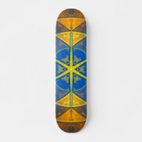 Mosaic Kaleidoscope Fleur Bleu et Jaune