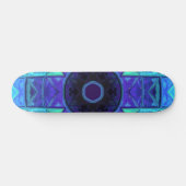 Skateboard Mosaic Mandala bleu et violet (Horz)