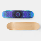 Skateboard Mosaic Mandala bleu et violet (Horz)