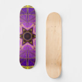 Skateboard Mosaic Mandala violet et jaune (Recto)