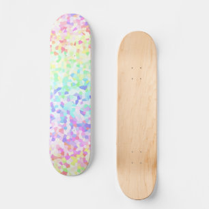 Skateboard Mosaïque bariolée funky arc-en-ciel