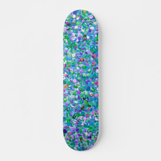 Skateboard Mosaïque multicolore Parties scintillant moderne G (Devant)