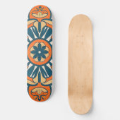Skateboard mosaïque orange (Recto)