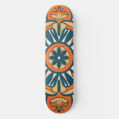 Skateboard mosaïque orange (Recto)