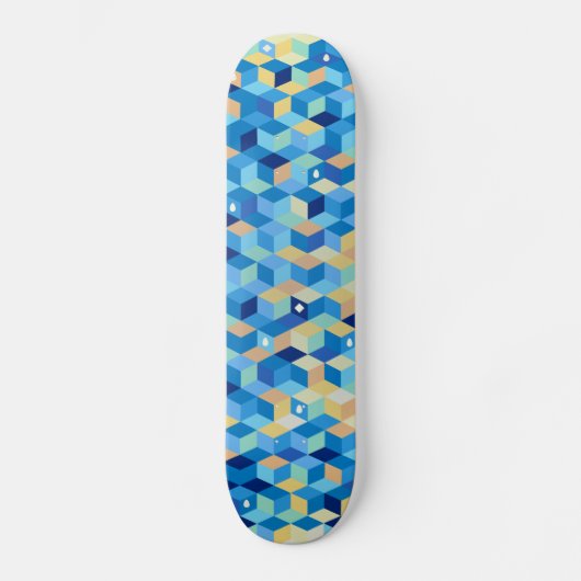 Skateboard Mosaïque, patinage (Recto)