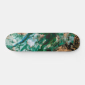 Skateboard Moss Agate Green Crystal Geode Abstract (Horz)