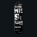 Skateboard Mot Cloud Skat<br><div class="desc">L'effet de ce design de rue tendance basé sur le texte dépend de la longueur de votre nom. Sélectionnez "Cliquez pour customiser plus loin" en bas de la page "Personnalisez ce modèle" pour obtenir le look que vous voulez. Vous pouvez faire de l'arrière - plan et/ou du texte n'importe quelle...</div>