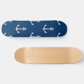 Skateboard Motif 1 d'Ancres de bleu marine (Horz)