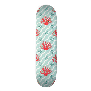 Skateboard Motif 1 de corail rouge