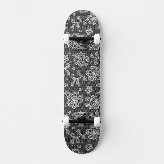 Skateboard Motif 1 de tissu de dentelle (Recto)