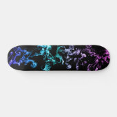 Skateboard Motif 2 de fumée sur le noir (Horz)