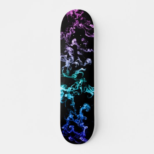 Skateboard Motif 2 de fumée sur le noir (Devant)