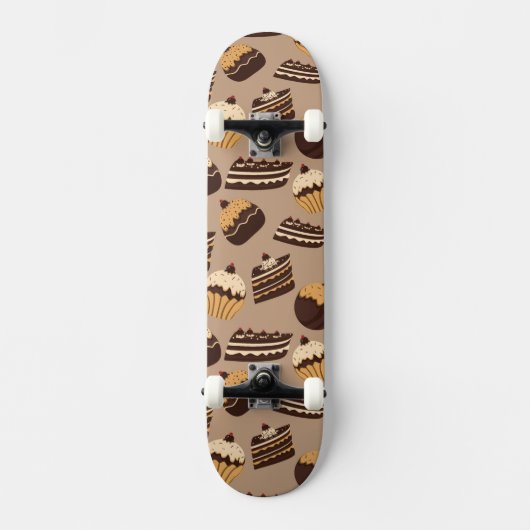 Skateboard Motif 3 de chocolat et de pâtisseries (Recto)
