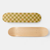 Skateboard Motif à carreaux de fleurs - N° 02 (Horz)
