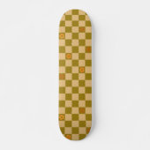 Skateboard Motif à carreaux de fleurs - N° 02 (Devant)