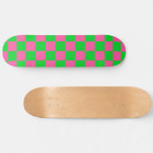 Skateboard Motif À damiers chèque rose vert (Horz)
