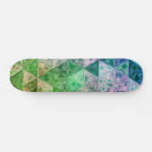 Skateboard Motif à fleurs bleu et vert (Horz)