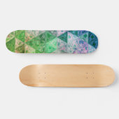 Skateboard Motif à fleurs bleu et vert (Horz)