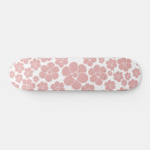 Skateboard Motif à fleurs - rose et blanc (Horz)