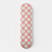 Skateboard motif à fleurs roses (Devant)