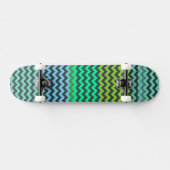 Skateboard Motif à la menthe et au fromage vert Zigzag (Horz)