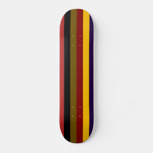 Skateboard Motif à rayures de couleur rétro