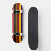 Skateboard Motif à rayures de couleur rétro (Devant)