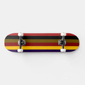 Skateboard Motif à rayures de couleur rétro (Horz)