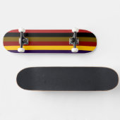 Skateboard Motif à rayures de couleur rétro (Horz)