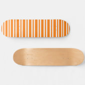 Skateboard Motif à rayures orange et blanc (Horz)