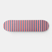 Skateboard Motif à rayures rouge, bleu et blanc (Horz)