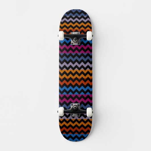 Skateboard Motif à rayures zigzag à chevron aztèque 8 (Recto)