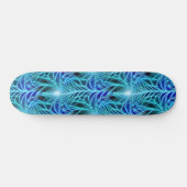 Skateboard Motif à répétition en néon bleu électrique (Horz)