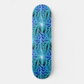 Skateboard Motif à répétition en néon bleu électrique (Recto)