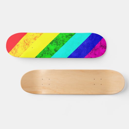 Skateboard Motif abstrait arc-en-ciel (Horz)
