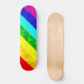 Skateboard Motif abstrait arc-en-ciel (Recto)