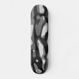 Skateboard Motif Abstrait Black White