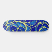 Skateboard Motif Abstrait Bleu clair Mosiac (Horz)