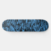 Skateboard Motif Abstrait Bleu Noir (Horz)