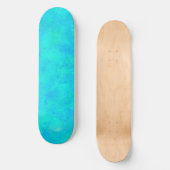 Skateboard Motif Abstrait bleu turquoise (Recto)