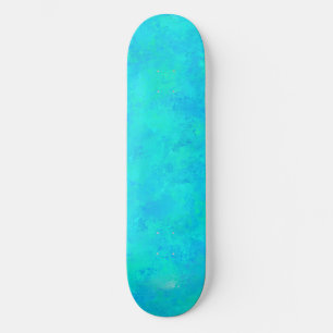 Skateboard Motif Abstrait bleu turquoise