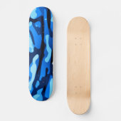 Skateboard Motif Abstrait Camo bleu (Recto)