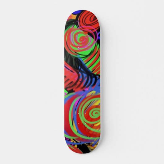 Skateboard Motif Abstrait circulaire (Devant)