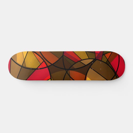 Skateboard Motif abstrait coloré (Horz)